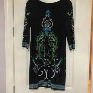 Dress Barn Black, turquoise white dress